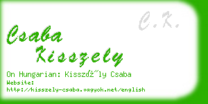 csaba kisszely business card